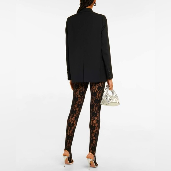 NORMA KAMALI LACE LEGGINGS IN BLACK PEONY SIZE S *NWOT* - Picture 1 of 6